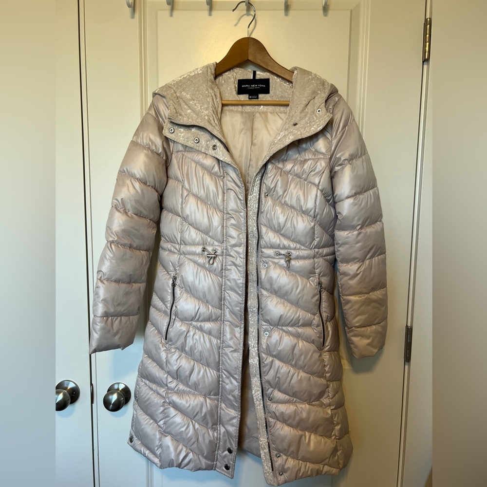 Marc New York Women's Light Gray Puffer Coat